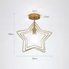 Plafonniers LED Star Lampe de fer créative moderne pour salon chambre balcon luminaires suspendus