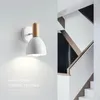 Lâmpada de parede Moderna LED de madeira nórdica alumínio iluminação para sala de leitura de cozinha à beira da cozinha Luzes de decoração minimalista interna