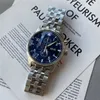 Titta på lyxkvarts Men Pilot Series Casual Fashion Premium Wristwatch rostfritt stålband iwcs