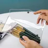Makeup Bag Clear Organizer Cosmetic Bags Travel Portable Brush Case Storage PVC Transparent Pen Bag Badrum Tvättväska LX5588