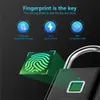 Door Locks KERUI Keyless USB Charging Fingerprint Lock Smart Padlock Waterproof Door Lock 0.2sec Unlock Portable Anti Theft Padlock 230508