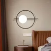Vägglampor nordisk stil bolllampa sängen dekoration minimalistisk lyx trappa sovrum 2023 gyllene interiörbelysning