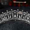 Bröllopshår smycken barock kristallpärla brud tiaras diana krona tävling diadem brud pannband tillbehör tiara de noiva 230508