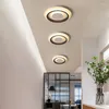 Plafoniere Lampada moderna a LED Lustre in bianco e nero per apparecchi da balcone per corridoio
