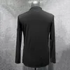 Stage Wear Latin Dance Tops For Men Long Sleeve V-Neck Shirts Performance Clothing Rumba Cha Tango Practice DN4345