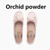 MIUI Professional Fashion Ballet Shoes Designer de luxo Paris Sapatos de dança de cetim Ballerinas MM Plataforma Bowknot Sandálias planas de sapato único para mulheres 35-40