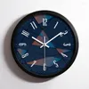 Wandklokken 12 centimeter geometrische patronen aluminium stille klok woonkamer horloge ambacht geschenken kantoor koffie winkel thuis decoratie