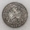 Schweiz 5 Franken Shooting Festival 1869 Silver Plated Copy Coins