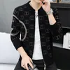 2023 New Style Autumn and Winter New Luxury Sweater Coat Men's Korean Fashion Zipper Cardigan Knitted Outerwear Top Men's