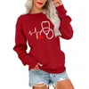 Women's Hoodies Womens Fashion Valentine's Day Print Sweatshirt For Women Trendy Casual Pullover Tops Cool Style Overize