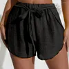 Women's Swimwear Women Bandage Black Cover Up Shorts Beach Bikini Wraps Short Skirt Lace Scarf Ups For