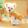 Hundegeschirr-Kleid für kleine Hunde, Mädchen und Leine, Welpenkleidung mit D-Ring, Haustier-Katzen-Outfit
