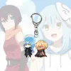 Keychains Anime That Time I Got Reincarnated as a Slime Keychain Kawaii Rimuru Tempest Figures Pendant Key Chain Bag Charm Fans Collection J230426