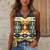 Serbatoi da donna Harajuku Donna Canotta stile etnico Gilet Western Vintage Top Streetwear Stampa 3d Ragazza T-shirt T-shirt Abbigliamento donna femminile sexy