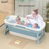 Bathtubs Cordial Shining Folding Adult BathTub Bucket Thicken Plastic Barrel Sweat Steaming Home Bath Tub Spa