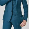 Ternos masculinos Blazers fiados ternos de namorado para homens 3 peças pico de lapela no noivo do noivo Man Roupos de moda de moda colete com calças 230509