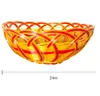 Lyxig Vine Woven Fruit Plastic Platter Matkorg Kök Desktop Storage Basket Hot Dog Service Tray Restaurang Fast Food Tray Photo Prop Decoration