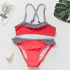 New High Quality Star Girl Cute Children's Baby Stripe Swimwear ST139 P230602