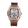 cwp ONOLA Transparent Plastic square Watch Men Women Luxury chronograph wristwatch Fashion casual Sport unique Quartz242A