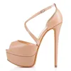 Height Increasing Shoe Sandals Nightclub Sexy Ankle strap Sandal Ultra Fashion 14cm Super High Heels Pumps Leather Platform Bride Shoes Plus Size 230508