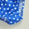 Trajes de baño de dos piezas para niña pequeña, trajes de baño con estampado de puntos sin mangas, Tops con cuello Halter, pantalones cortos de playa, conjuntos de trajes de baño