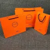 2023new classic luxury design Original Clothes shoes Paper bag good quality Packaging white and black orange packaging good gift for girl women