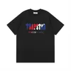 Дизайнерская модная одежда Tshirt Tees New Trapstar Blue Red Towel Вышитая свободная расслабленная футболка для мужчин, женщин, влюбленных, трендовый бренд с круглым вырезом и коротким рукавом