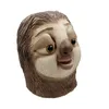 Party Masks Sloth Mask Latex Animal Head Mask Halloween Costume Party Mask for Adult 230509