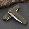 Special Offer A1962 Pocket Folding Knife 440C Satin Drop Point Blade ABS with Stainless Steel Handle Outdoor Camping Hiking Fishing EDC Folding Knives