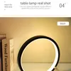 Lampes de table Simple LED Lampe de Bureau Chambre Sommeil Détection Tactile Circulaire Chevet Moderne Fer USB Night Light Luminaire Décoratif