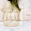 Mini Metal Gold Vintage Retro Bird Cage Candy Boxes Baby Shower Favor cadeaubak voor gasten feest verjaardag souvenir 220214