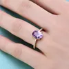 Cluster Rings GEM'S BEAUTY 14K Gold Filled Sterling Silver For Women Engagement Oval Lab Purple Color Change Sapphire Handmade