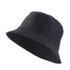 Berets Plain Foldable Bucket Fisherman Hat For Women Men Fashion Soild Color Summer Cap Jagd Wandern Outdoor Camo Sun Caps