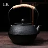 Teaware 300/1200 ml czarny japoński żelazny czajniczka duża pojemność Teapot Kuchnia Heatresantna wrzące wodę herbatę Zestaw herbaciany