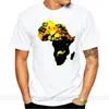 Camisetas masculinas Africano Savannah Safari Wildlife Africa Map Maph Moda Tamis Men Men Summer Print Casual Men Marca Personalizar camisetas 230509