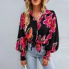 Femmes Blouses Chemises Élégant D'été Femme Casual Lâche Col Rabattu Surdimensionné Tops Élégant et Jeune Femme 230509