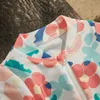 Twee delen peuter babymeisjes bloemenprint zwempak zonnebrandcrème zwemkleding kinderen lange mouw bloemen badpak met hoofdband