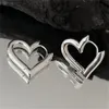 925 Pendientes cardíacos vintage de plata esterlina para mujeres Joyas de pendientes de moda prevenir accesorios de alergia GC2108