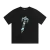 Designermode Kleidung T-Shirt T-Shirts Trendy Trapstar Blau Camo Großer Tletter Druck Sommer Rundhals Reine Baumwolle Paar Klein Kurzarm Luxus Lässig Straße