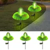 1/2pcs fibra óptica água -viva solar Luz IP65 Forma de forma à prova d'água Ornamentos de decoração de jardim de iluminação
