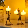 Kandelaars metaal kandelaar thuis decoratie accessoires Eastern Candlestick for Candle Decoration Candlestick Candle Wedding Center 230508