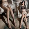 Vrouwen sokken dun gesloten kruis glans panty elastische glitter open verleiding erotische glanzende panty lingerie sexy kous s44