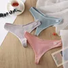 5PCS/Set Cotton Thongs Seamless Women's panties Sexy Low Waist G-String Female Lingerie Girls Breathable Intimates Bikinis M-XL L230626