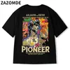 Men s T Shirts Kaus Katun Musim Panas ZAZOMDE Pria Kasual Mode Hip Hop Tren Atasan Lengan Pendek Pasangan 230509