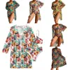 Sexy bloemen bikini set push up zwempak vrouwen 2023 lange mouw deksel drie stukken zwemkleding Braziliaans strandkleding badkledingpak