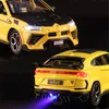 Diecast Model 1 24 URUS SUV Alloy Sports Car Model Diecasts Metal Performance Racing Car Model Simulation Sound Light Collection Kids Toy Gift 230509