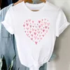 T-shirt femme T-shirt graphique T-shirt imprimé Free Spirit Brave Soul femmes manches courtes léopard amour T-shirt Saint Valentin coeur femme Tee 230509