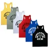 Canotte da uomo Canotte da uomo Stile di stampa Palestra Casual Sport Canotta Canotta Tee Stringer Bodybuilding Muscle Fitness Vest 230508