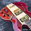 LvyBest Red Glossy Finish Half Hollow Acced Jazz Electric Guitar Gold Hardwood ЭЛЕРЕГОЛИТА