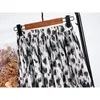 Dresses TIGENA Leopard Print Long Maxi Pleated Skirt Women Fashion 2022 Summer Korean Elastic High Waist Aesthetic Chiffon Skirt Female